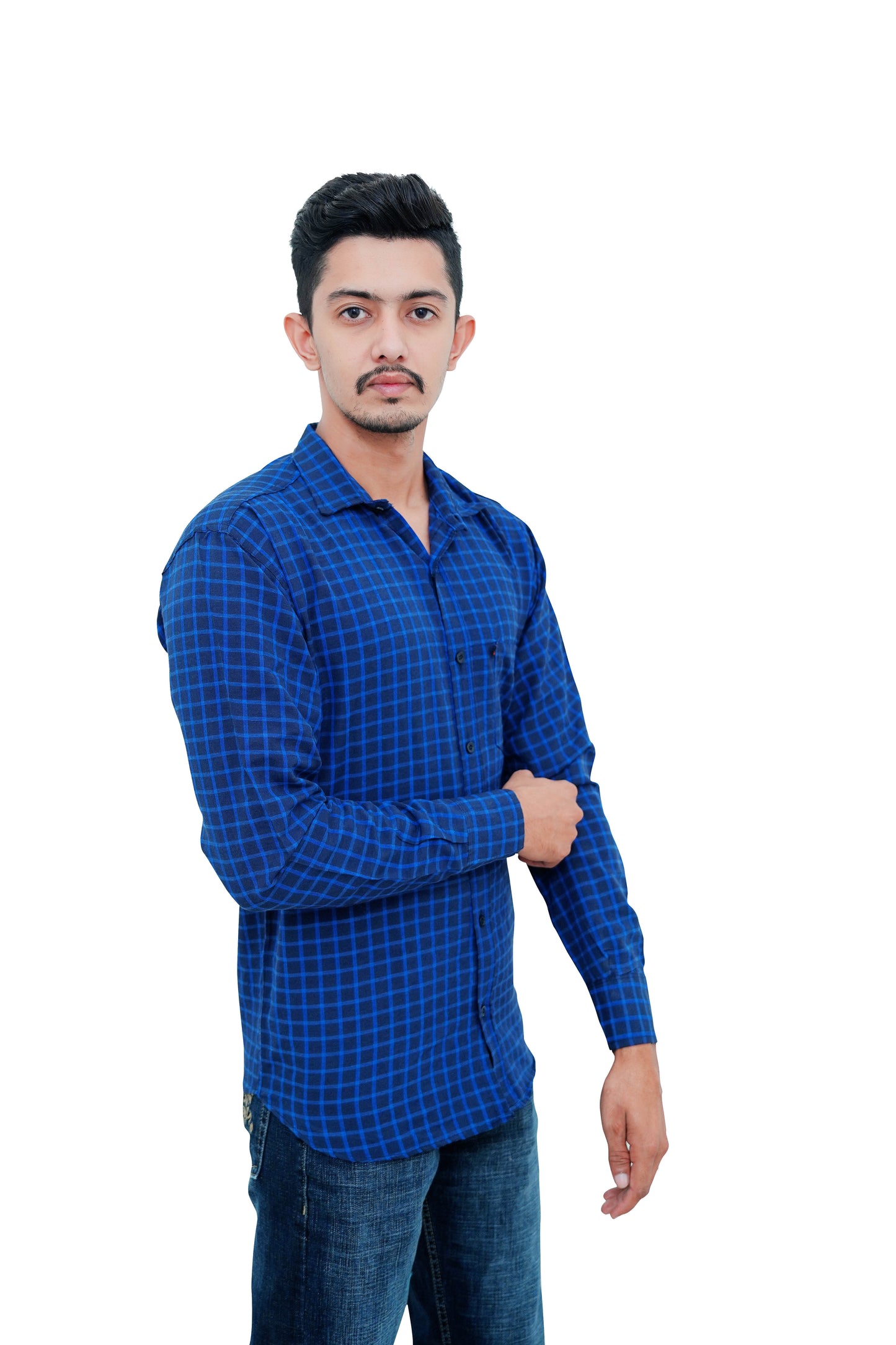 Check Shirt for Men (New Blue )