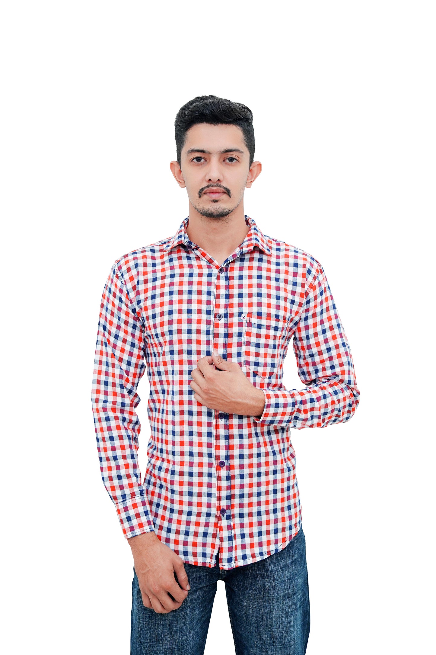 Check Shirt for Men (Red White)