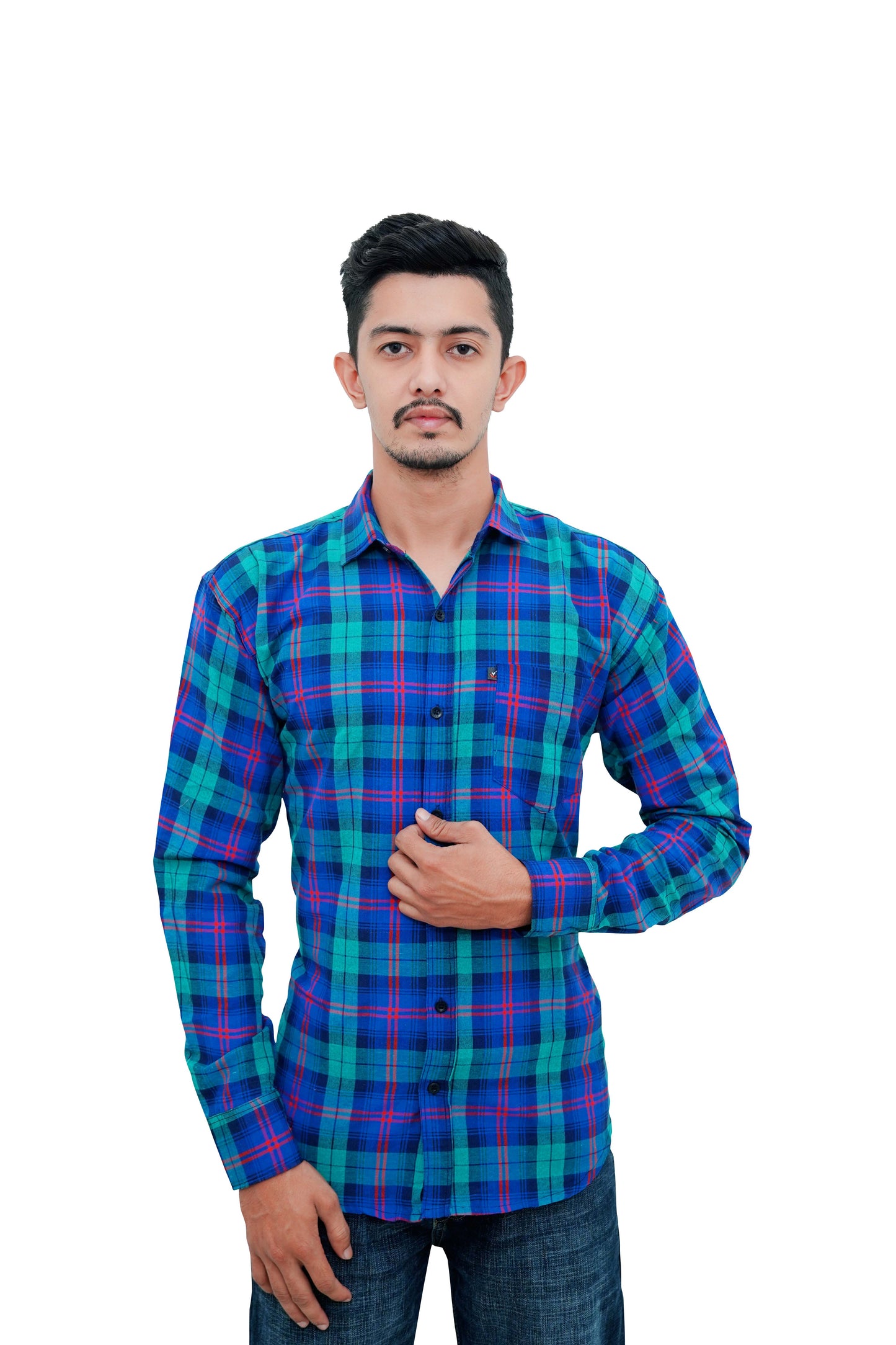 Check Shirt for Men (Red Green)