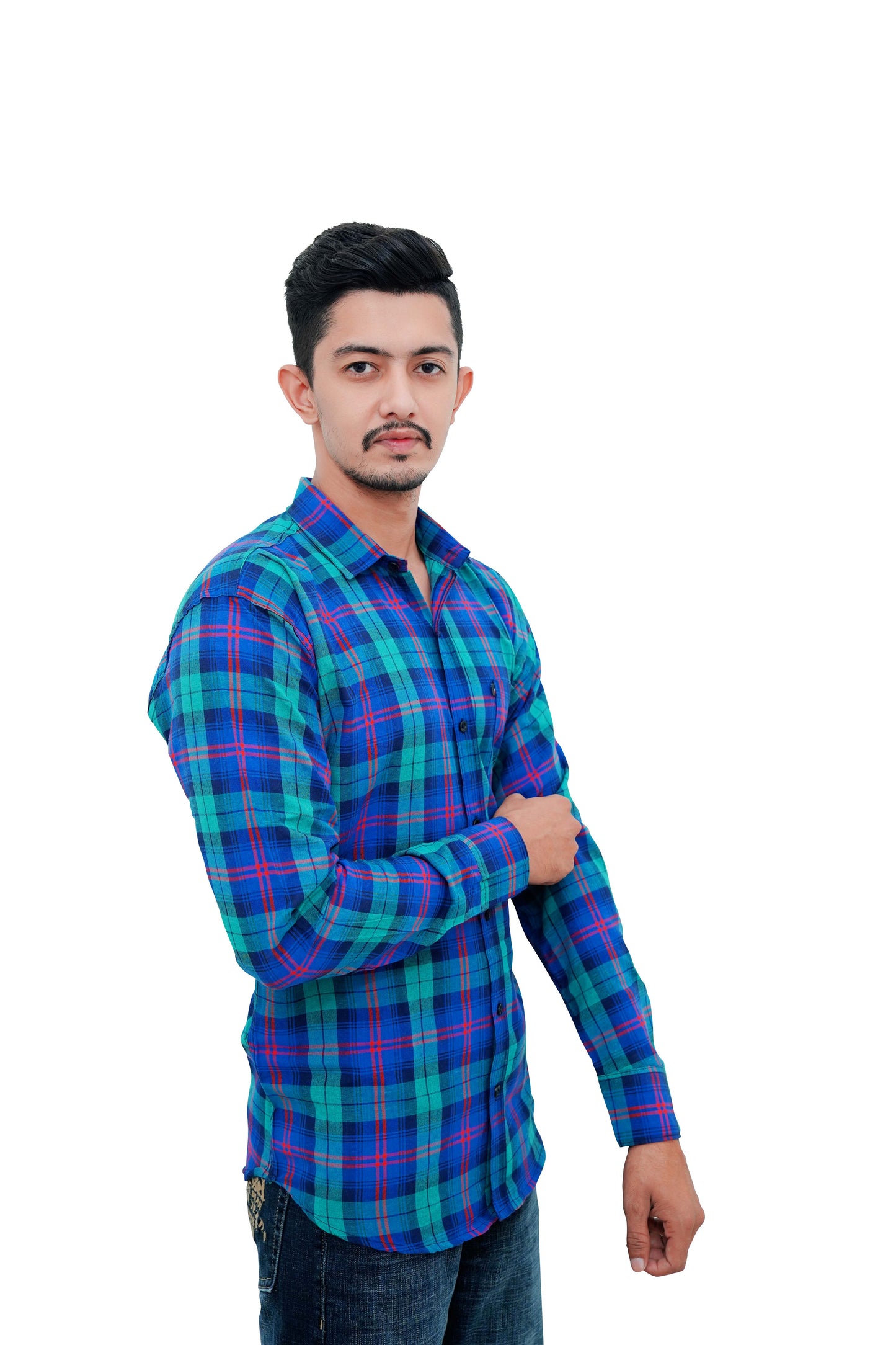 Check Shirt for Men (Red Green)