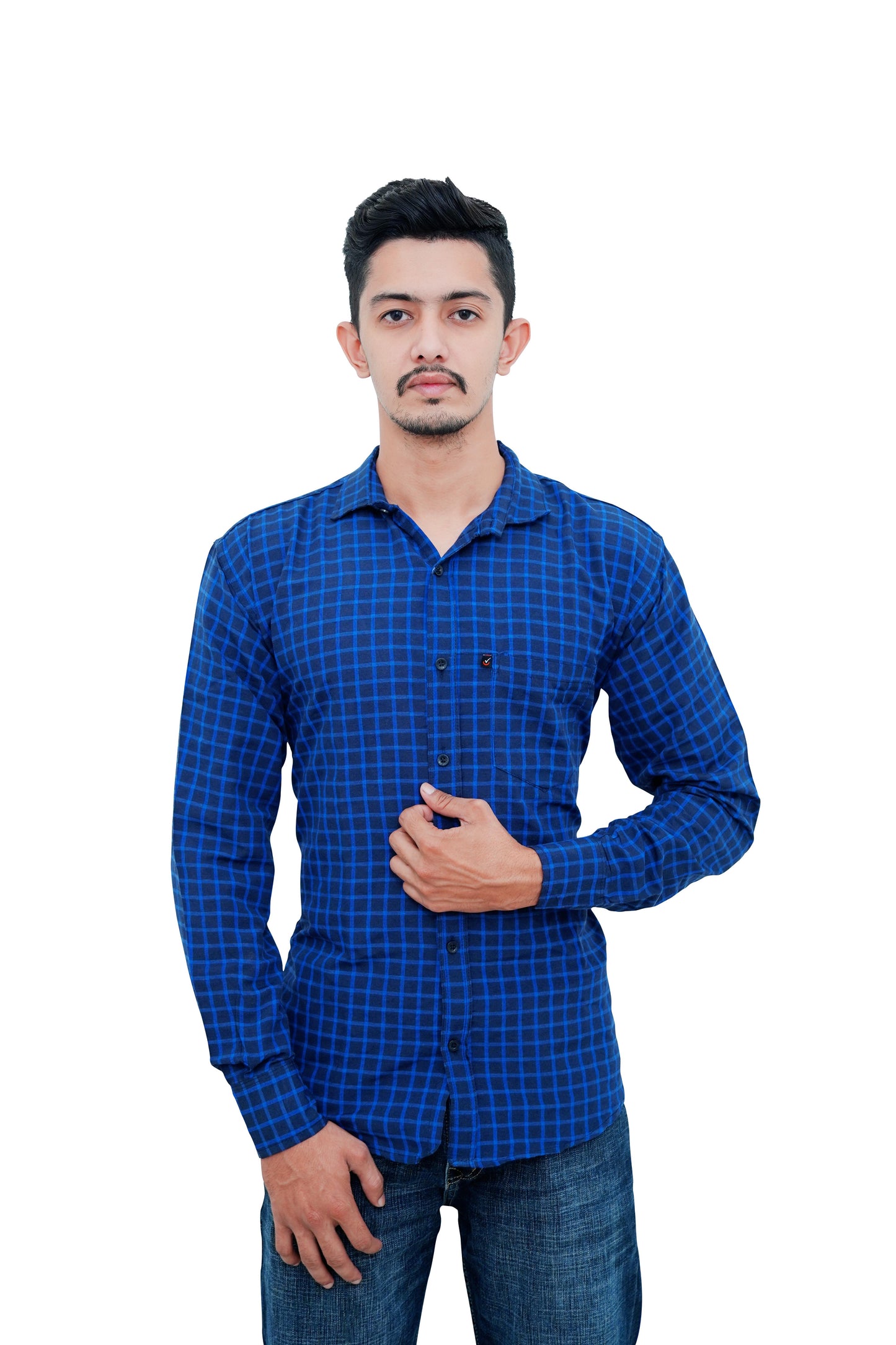 Check Shirt for Men (New Blue )