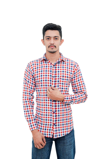 Check Shirt for Men (Red White)