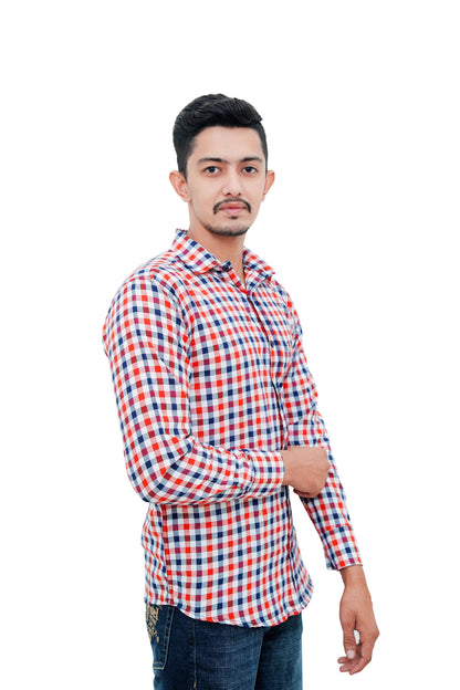 Check Shirt for Men (Red White)