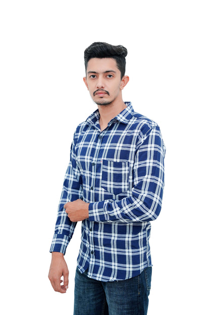 Check Shirt for Men (Blue Check)