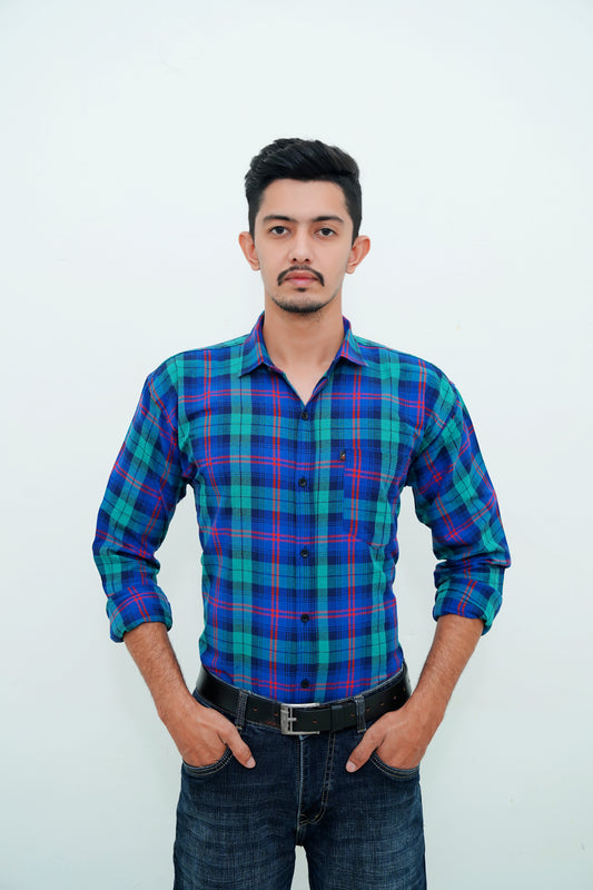 Check Shirt for Men (Red Green)