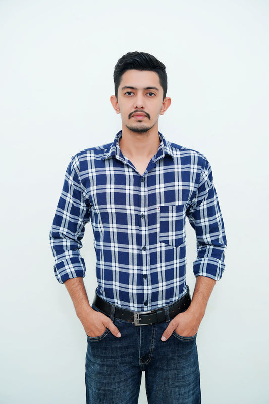Check Shirt for Men (Blue Check)
