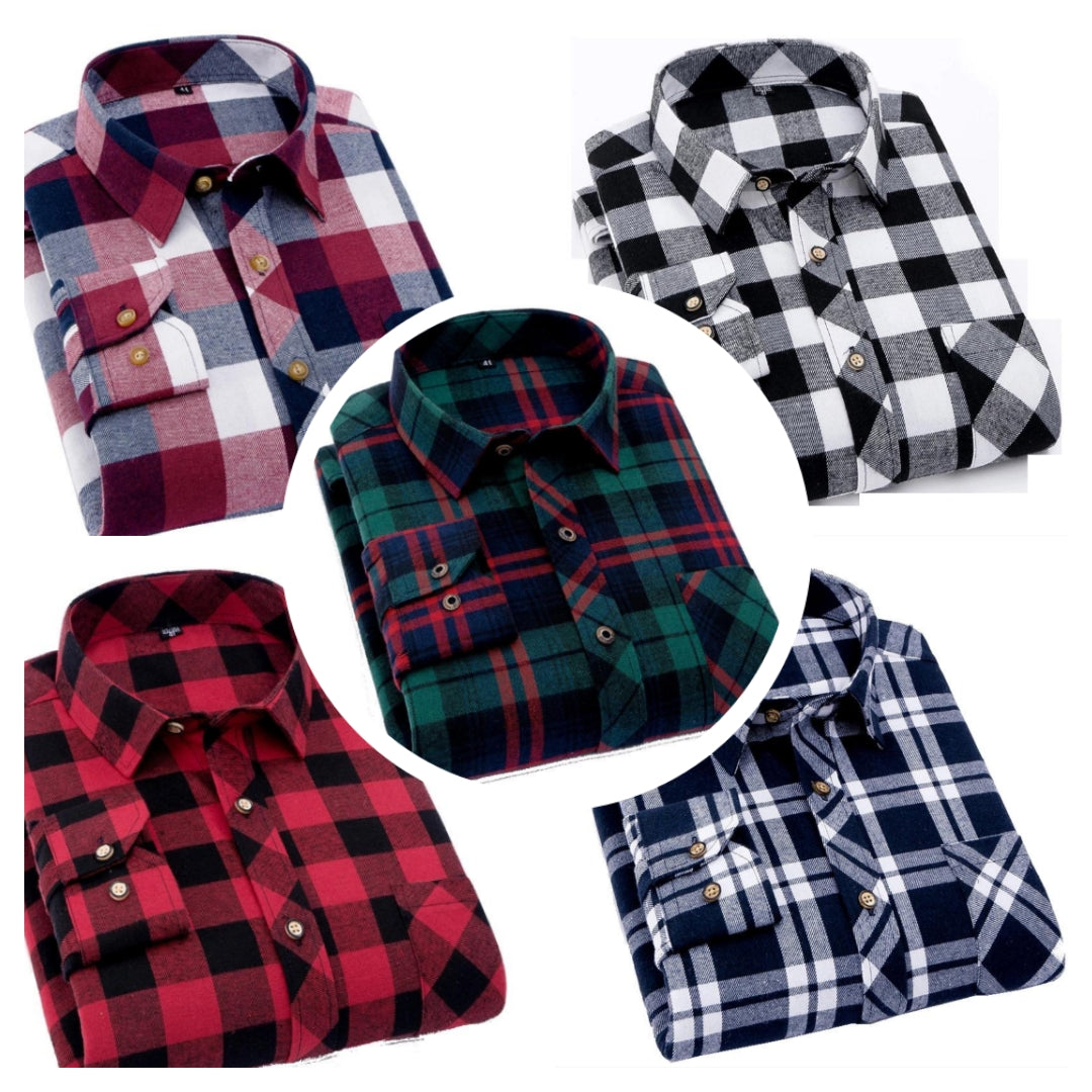 Combo of 5 check shirts